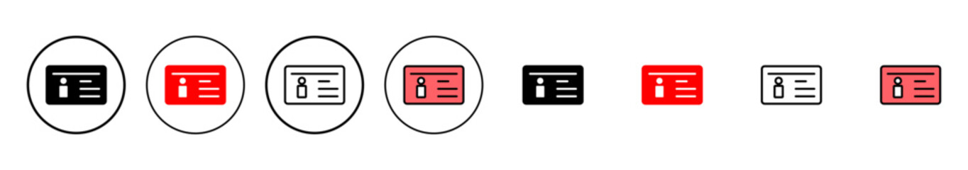 Fototapeta premium License icon vector illustration. ID card icon. driver license, staff identification card
