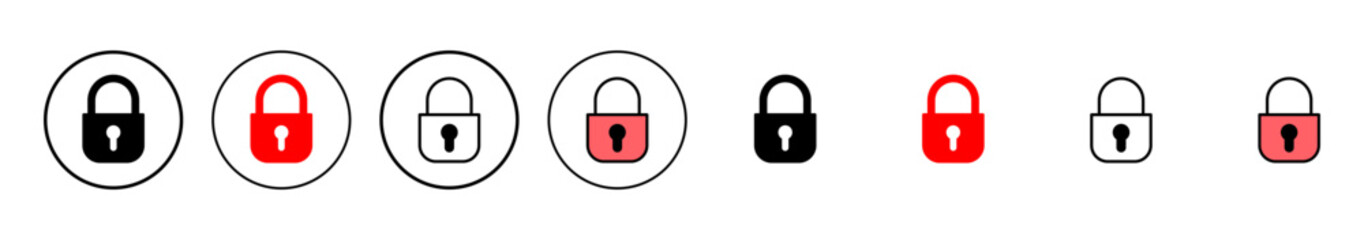 Lock icon vector illustration. Padlock sign and symbol. Encryption icon. Security symbol