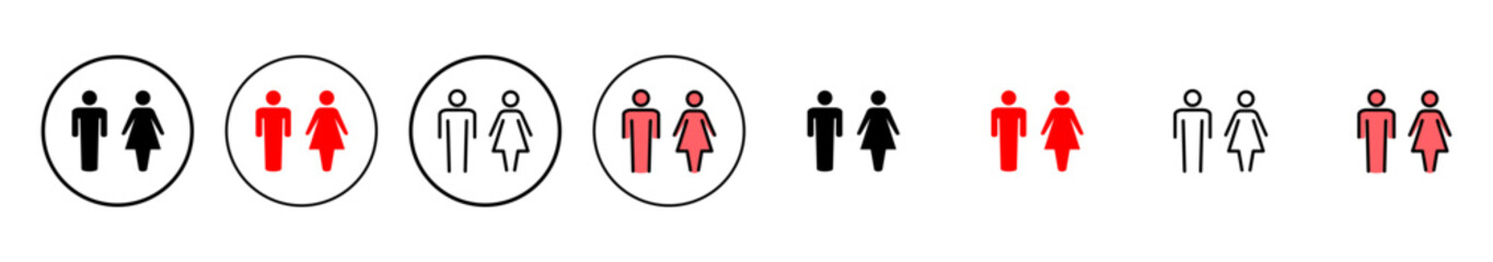Man and woman icon vector illustration. male and female sign and symbol. Girls and boys