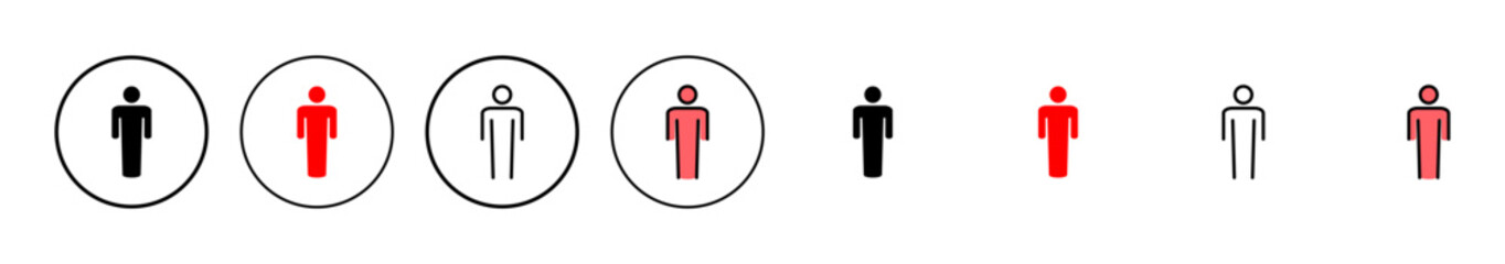 Man icon vector illustration. male sign and symbol. human symbol