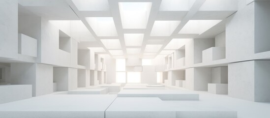 A white room filled with natural light streaming in from numerous large windows. The windows illuminate the space, creating a bright and airy atmosphere.