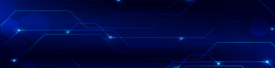 Gradient Digital technology banner. Futuristic banner for various design projects such as websites, presentations, print materials, social media posts