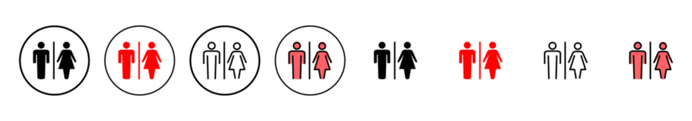 Toilet icon vector illustration. Girls and boys restrooms sign and symbol. bathroom sign. wc, lavatory