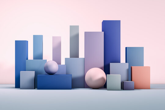 Background of a group of colorful blocks