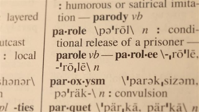 8 parole word definition page text letters on dictionary