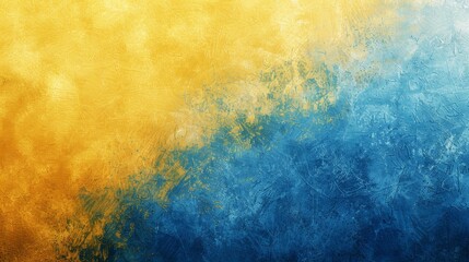A sunny yellow and blue textured background, symbolizing happiness and peace. - obrazy, fototapety, plakaty