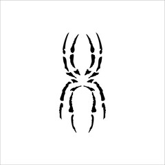 Tribal vector forming spider legs can be used as sticker, graphic design 