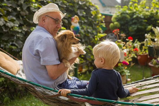 relaxing olderly man