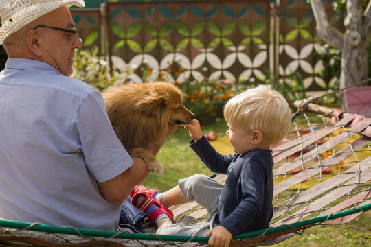 relaxing olderly man