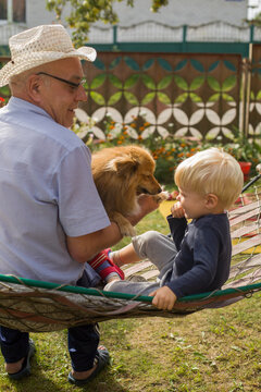 relaxing olderly man