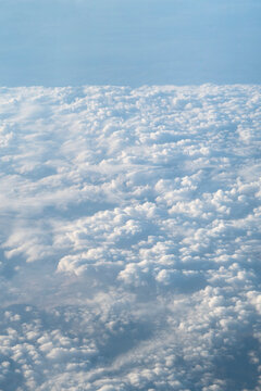 Above the clouds up in the air