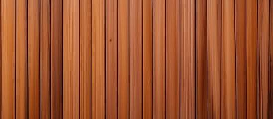 Naklejka premium This close-up showcases a detailed view of a wooden wall with vertical lines, emphasizing the texture and pattern created by the natural grains of the wood.