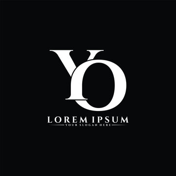 Letter YO luxury logo design vector