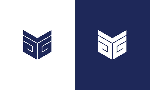 Monogram g gg gm mg ggm mgg logo template for security guard guardian outsourcing bussines