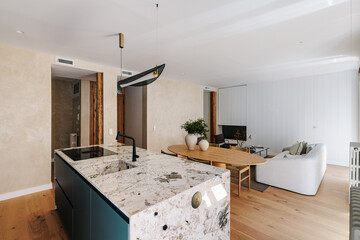 marble cascade kitchen island