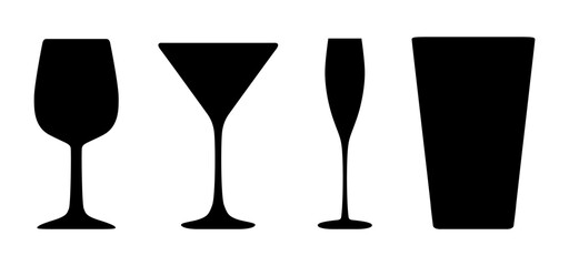 various drinking glass