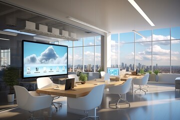 Smartboard Innovations: Enhancing High-Tech Startup Offices with Cloud Computing Access