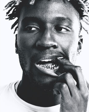 Portrait of an Afro-American man.