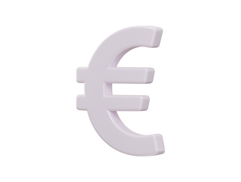 euro currency symbol icon 3d rendering vector illustration