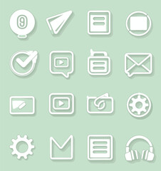 minimalistic vector icon set for web design and mobile apps, featuring different elements