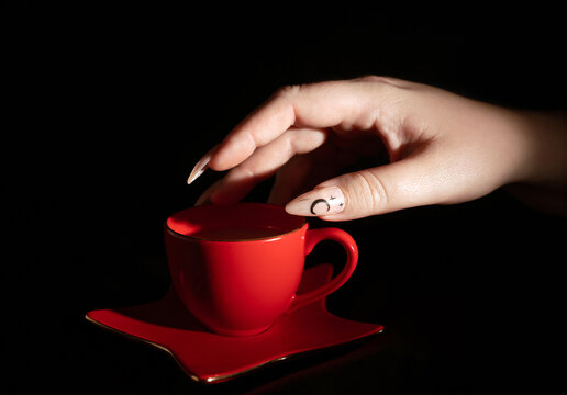 Drinking Espresso Coffee 