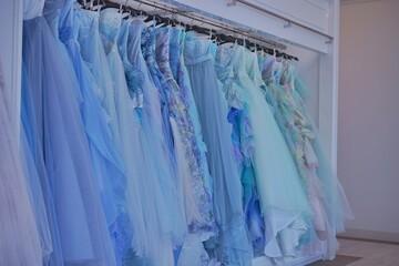 blue and white clothes