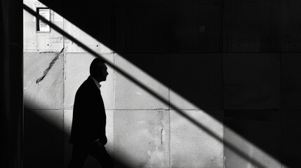 High-contrast black and grey urban street photography
