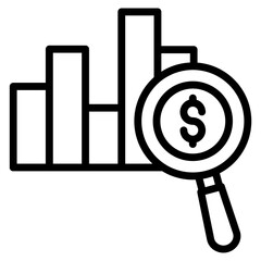 Equity Research Icon Element For Design