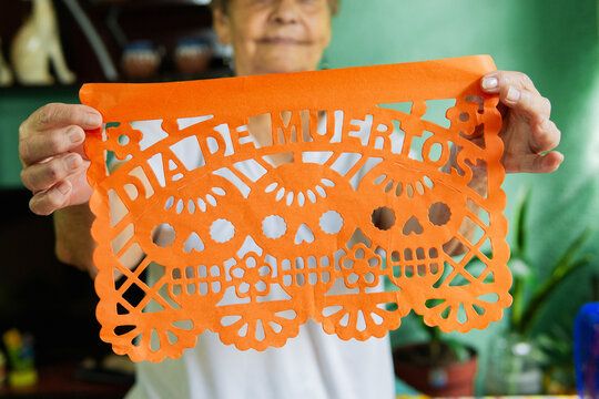 Papel picado decorations.