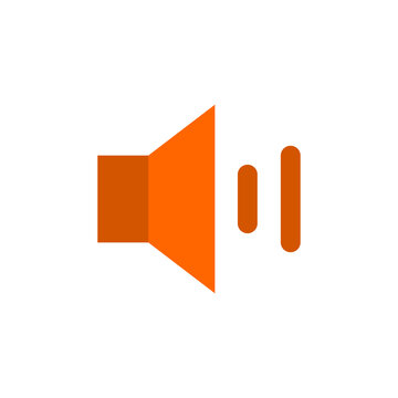 Sound Volume Icon Audio Symbol Flat Design Style Transparent Background. Simple Web and Mobile Vector Illustration.
