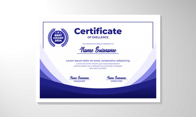 elegant gradient certificate design template