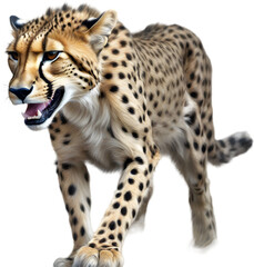 Close-up painting of a cheetah.