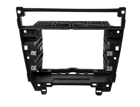 frame bracket of car 2din radio made of plastic on a white isolated background
