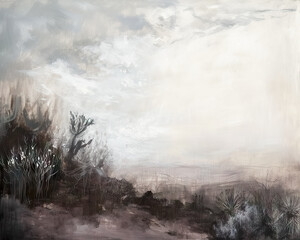 Desert Landscape Oil Painting Art