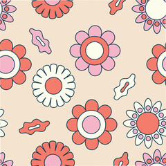 Retro vintage style seamless pattern