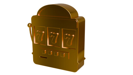 Slot machine 3D gold