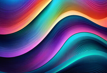 Waves Gradient Background, Background, Gradient, Waves, Colorful, Wallpaper, Abstract, Vibrant, Design, Texture, Pattern, Modern, Decoration, Artistic, Digital, AI Generated