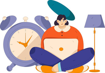 Education and learning people flat vector concept hand drawn illustration
