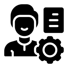 management consulting glyph icon