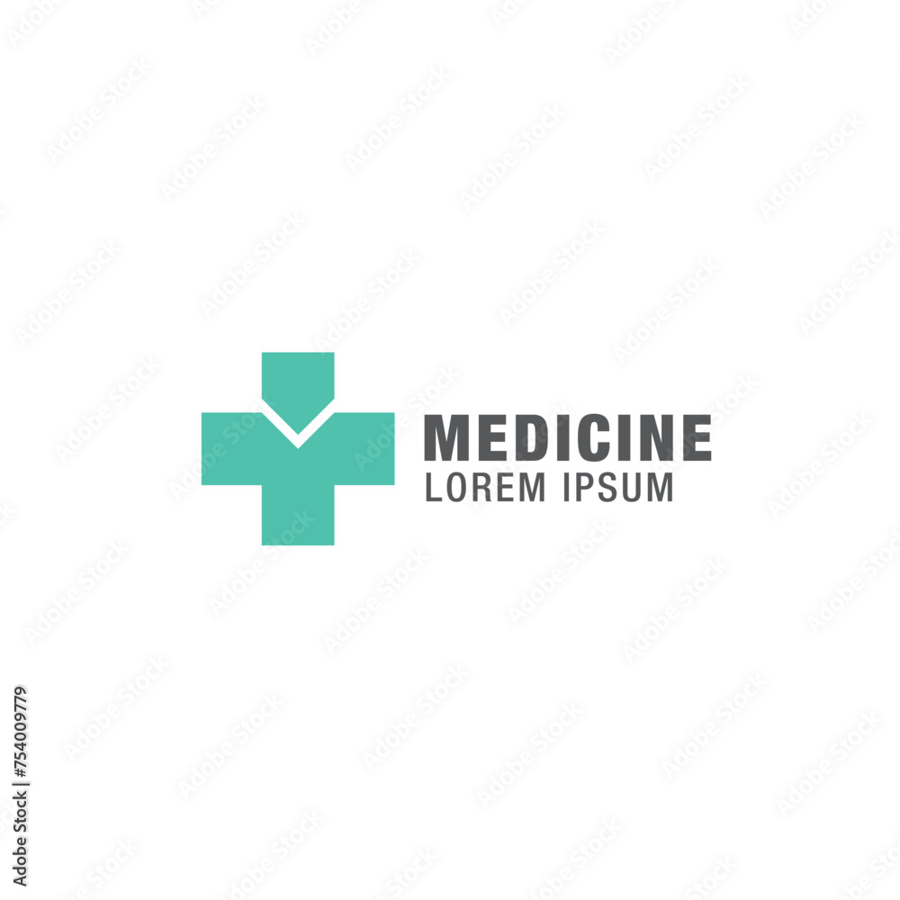 Poster medical logo. concept style vector design