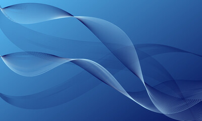 blue light smooth lines wave curves abstract background