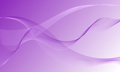 violet purple smooth lines wave curves on soft gradient abstract background