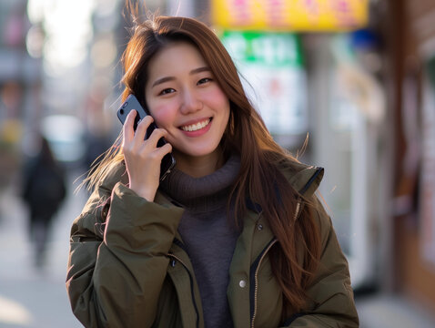 핸드폰 하는 여자 
