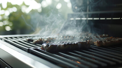 A closeup of the grills smokeless technology allowing for indoor use without the worry of smoke.