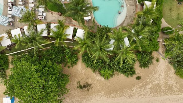 Aerial video over Hotel San Juan Puerto Rico, Latin America