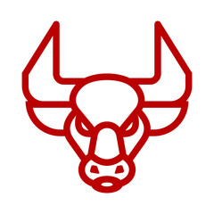 Bull Head Vector Logo Design Template