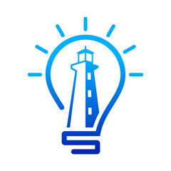 Lighthouse Vector Logo Design Template