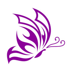 Fototapeta na wymiar Butterfly Vector Logo Design Template