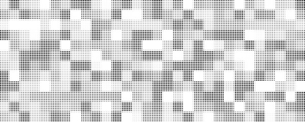 Modern digital background. Abstract halftone mosaic. Black and white colors.