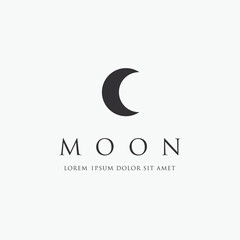 Astronomical logo design. The Moon is the Earth's satellite